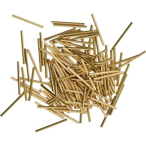 50 Gold Plated Curved Tube Metal Spacer Beads 20mm Jewelry Making Findings