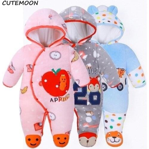 Baby Boys Girls Jumpsuit Romper Newborn Warm Romper Winter Cute Lamb Plush Outwear Jumpsuit Infant Toddler Clothess