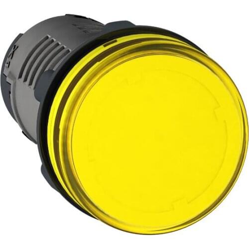 XB7EVF5LC Round pilot light Ø 22 - yellow - integral LED - 110 V A - screw clamp terminals