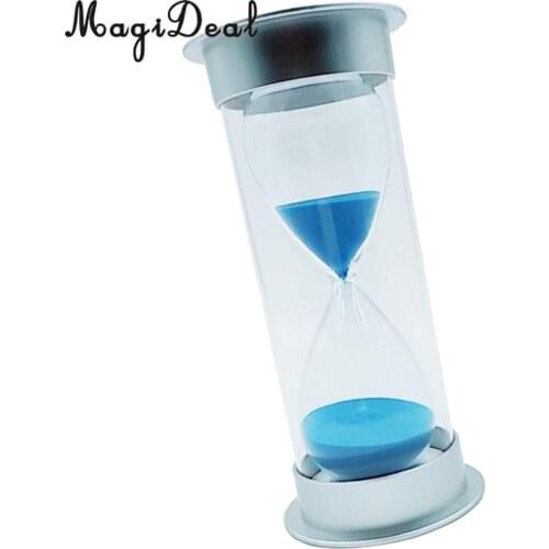 MagiDeal Plastic Sandglass Hourglass Sand Clock Timers Desktop Clock 60 Minutes Blue