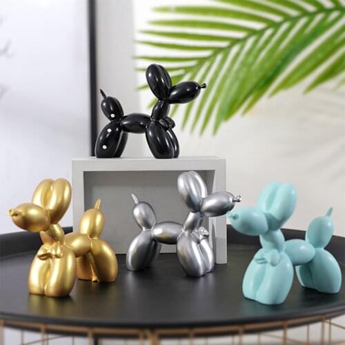 Cute Small Balloon Dog Resin Crafts Sculpture Gifts Cake Baking Home Decoration Party Dessert Cake Decorative Desktop Ornament