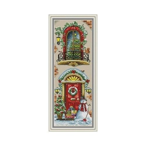 Balcony series 7 Counted Cross Stitch 11CT 14CT 18CT DIY Chinese Cross Stitch Kits Embroidery Needlework Sets
