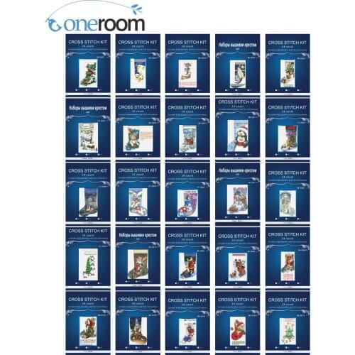 Christmas sock series Counted Cross Stitch similal DMC Cross Stitch Set Cross Stitch Kit for Embroidery Decor Needlework