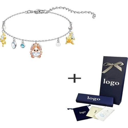 New Fashion Unique OCEAN Bracelet Shiny Ocean Life Pendant Crystal Womens Give Lovers Best Romantic Gift