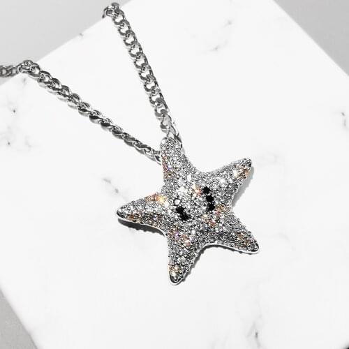 Iced Out Mini Stars Pendant Bling AAA Zircon Necklace For Men Women Gifts Fashion Hip hop Jewelry