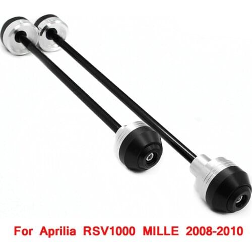 Motorcycle Wheel Falling Protector Pad Front Rear For Aprilia RSV1000 MILLE 2008-2010 Axle Fork Crash Sliders