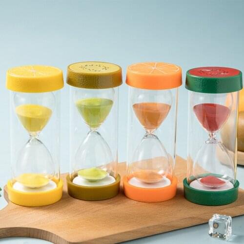 Sand Clock Timer Creative Small Gift Childrens Drop-Resistant Safety Fruit Hourglass Gift Time Decoration for Classmates
