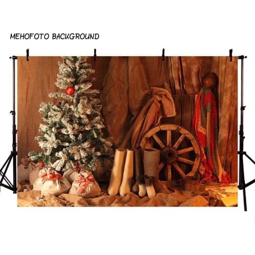 Photography Backdrops Christmas Background Fireplace Tree Winter Snow Window Interior Baby Birthday Background For Photo Studio