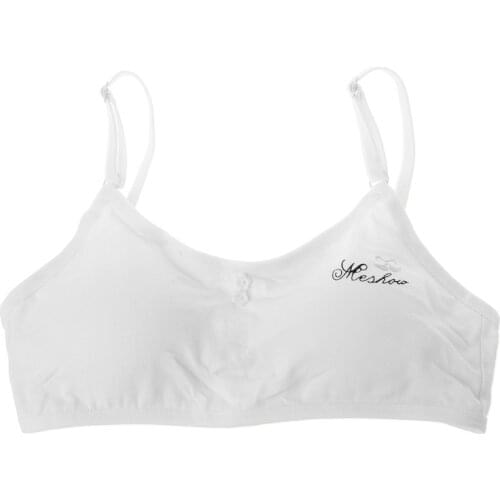 Teen Underwear Cotton Letter Print Bra for Young Girls for Yoga Sports Running BX0D