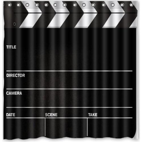 Custom Waterproof Bathtub Screen Movie Cinema Lapper Board Mildewproof Bathroom Shower Curtain Decorative Spa Shelter 180*180cm