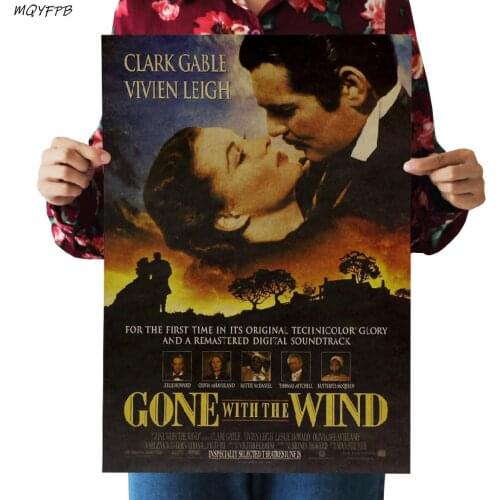Movie Gone with the Wind Kraft Paper Poster Home Wall Room Decoration Painting 50.5x35cm