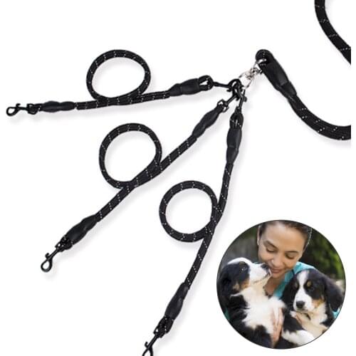 Pet Dog Leashes Golden Retriever Traction Rope Wear-resistant Walk The Dog Leash One Tow Two One Tow Three Laisse