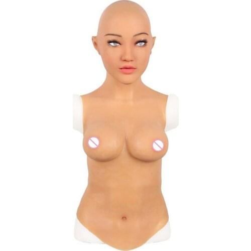 C Cup Silicone Breast Forms Artificial Fake Bra Soft Boobs with Mask Crossdresser Transgender Queen Transvestite Mastectomy Bra