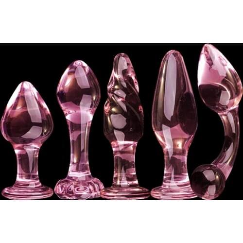 12mm Glass Butt Plug Anal Bead Fake Penis Dildo Adult Sex Toys for Women or Men can used after heating or freezing