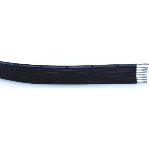 Heat resistant 200 high temperature 24AWG parallel soft silicone wire 2pin 4pin 5pin black multi-core soft silicone wire