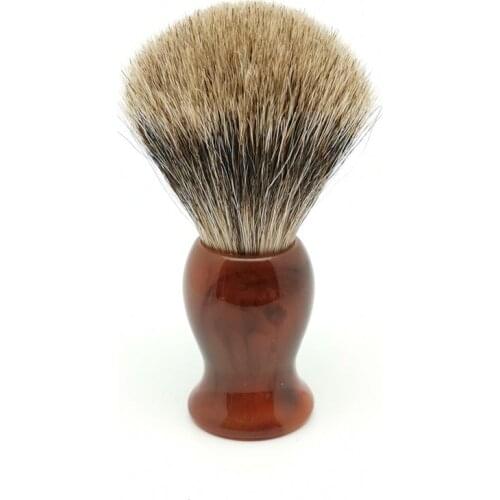 TEYO Misty Rain Pattern Resin Handle Two Band Fine Badger Shaving Brush