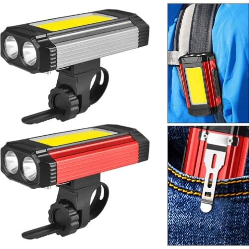 Bicycle Headlight Bike Light Rechargeable XPE Lamp Power Bank MTB Flashlight
