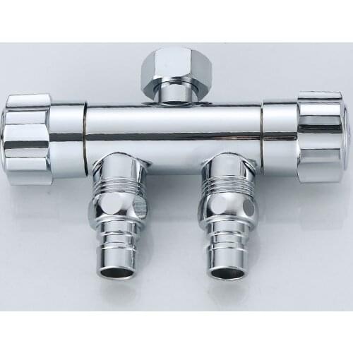 High Quality Brass Bibcock Double Using Washing Machine Faucet Wall Bathroom Corner Garden Outdoor Tap Mop Balcony G1/2