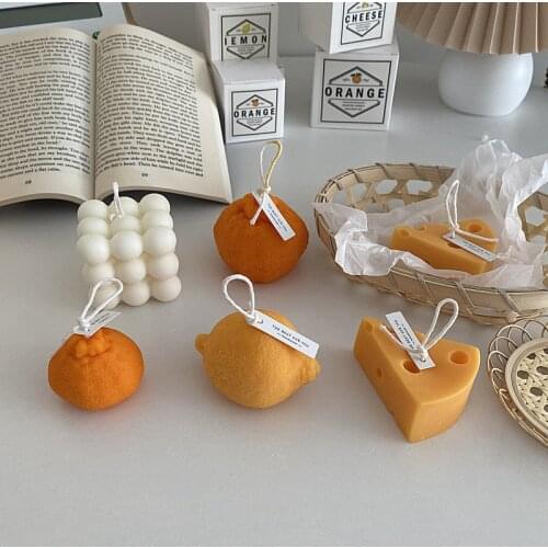 South Korean Blogger Fruit Aromatherapy Candle Ornaments Home Chic Cheese Soy Wax With Hand Ceremony Stall