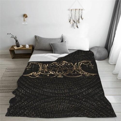 Winter throw warm flannel Triple Moon blanket Viking Nordic blankets for airplane travel Bedspread Wrap