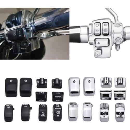 10pcs/set Hand Control Switch Button Caps Fit for Harley Electra Glide 96-12