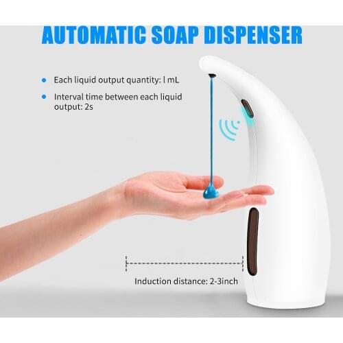 300mL Automatic Soap Dispenser Infrared Touchless Soap Dispenser Dish Liquid Lotion Gel Shampoo Chamber Auto Hand Soap Dispenser