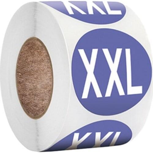 500pcs Colorful Round Clothing Size Stickers 1 Inch Adhesive Labels for Shoe Hat QX2E