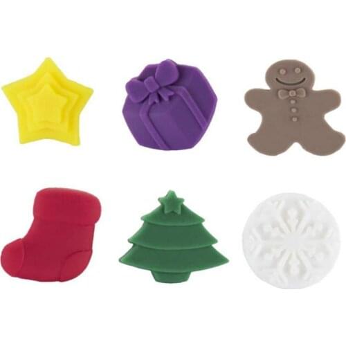 6PCS Christmas Wine Glass Identifier Cute Silicone Wine Cup Goblet Wine Cup Marker Cup Labels Tag Signs for Christmas Party