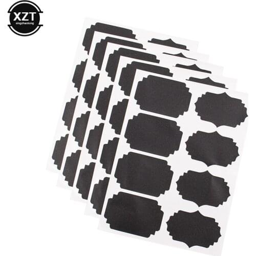 8Set Blackboard Sticker Craft Kitchen Jars Organizer Labels Glass Chalk Windows Board Chalkboard Sticker Black Board