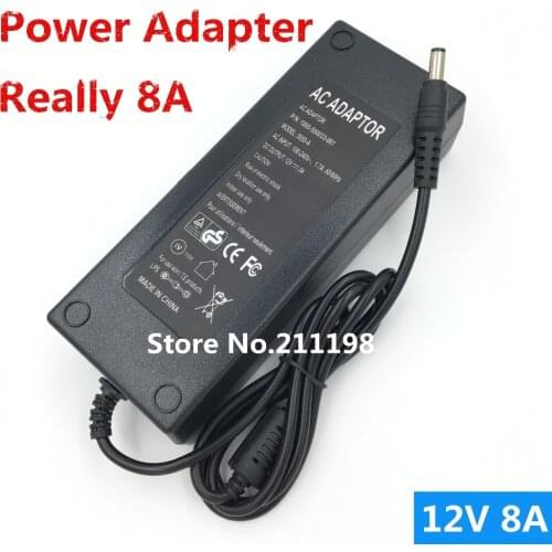 DC 12V 8A AC 100-240V 12V8A LED light power adapter LED Power Supply Adapter drive for RGB LED strip 5050 3528 2835 Without line
