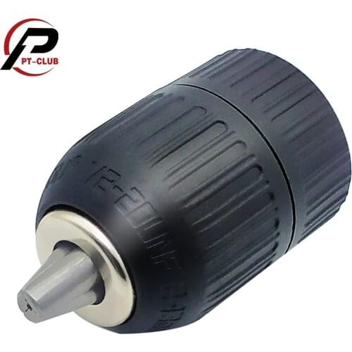 Keyless Drill Chuck 3/8-24UNF 1/2-20UNF Mount 2-13mm Self-Tighten Drill Chuck for Multiple Purposes Hand Drill Chuck