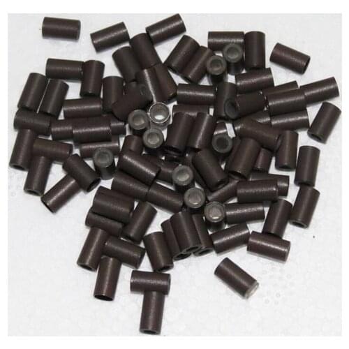 Freeshipping - 1000pcs 3.5mm Silicone Copper Links Tube Rings Beads extension hair tools