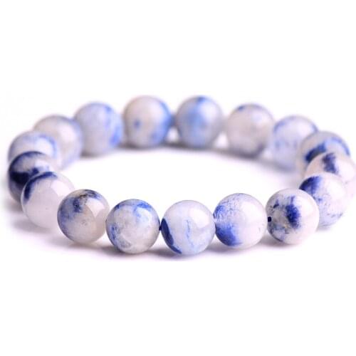 Fine JoursNeige Bluse Hair Natural Crystal Bracelets Round Beads Bracelets for Women Men Lucky Single lap Jewelry Accessories