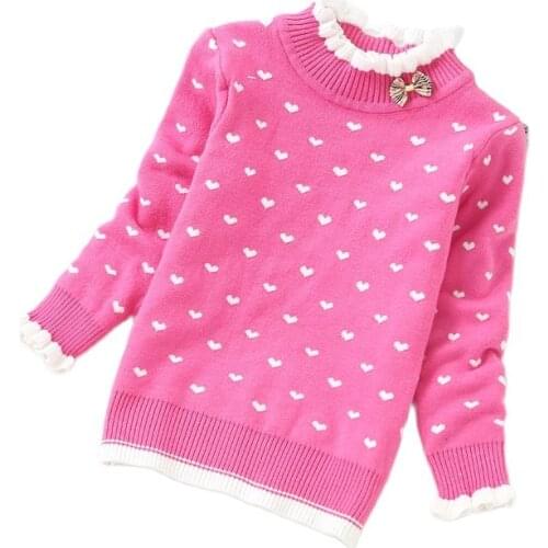 2019 new winter thick sweaters girls sweaters double laye sweaters2-14years children clothing Z5108