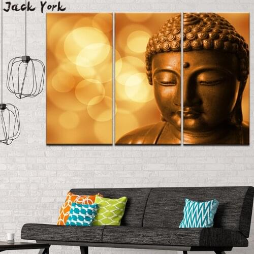 Canvas Painting Buddha zen Meditationn 3 Pieces Wall Art Painting Modular Wallpapers Poster Print for living room Home Decor