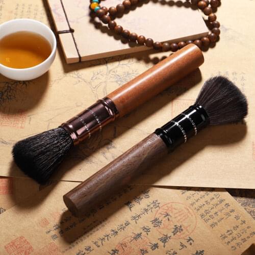 Chinese Wood Tea Brush Kung Fu Tea Pet Plate Pot Accessories