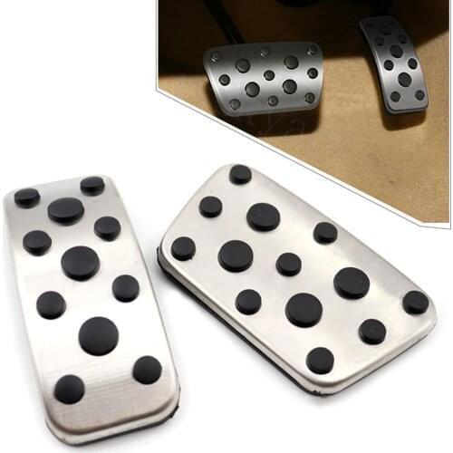 2pcs Car Brake Fuel Pedal AT Foot Gas Brake Pedals Cover Kit For Lexus ES RX Series For Toyota Camry 12-17 Highlander 08-14 LHD