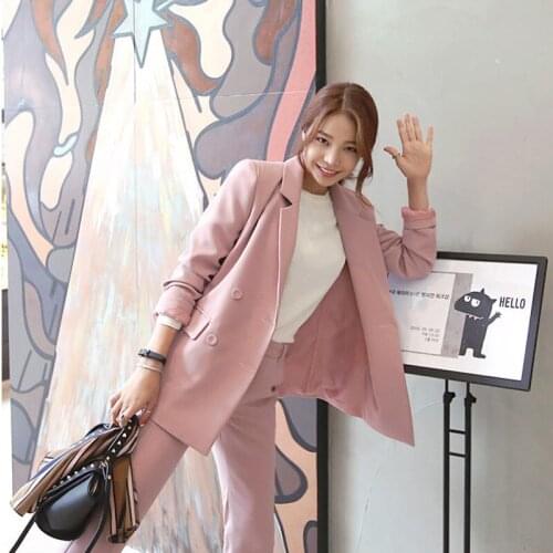 Set female 2019 spring new style temperament fashion small suit jacket + casual pants pants two sets of elegant leisure