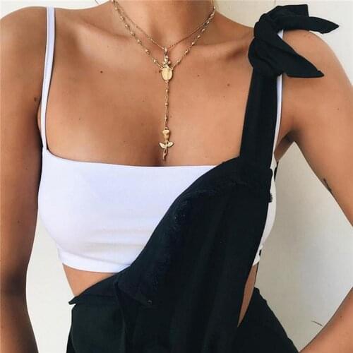 Hot Fashion Womens Club Tank Tops Solid Strappy Sleevless Camisoles Tube Crop Top Bralette Casual Sexy Ladies Summer Tanks