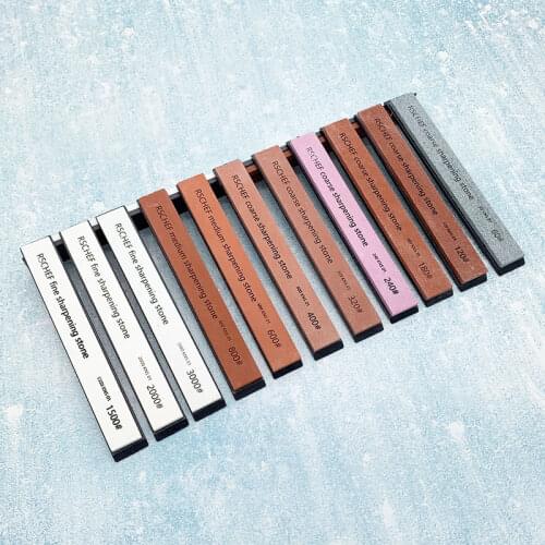 Small sharpening stone with base for kitchen knife Fixed angle sharpener outdoor whetstone Apex edge White corundum