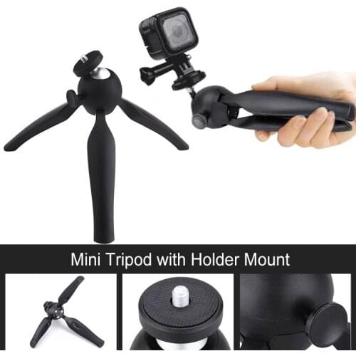 Mini Tripod with Holder Mount /Selfie Portable Camera Tabletop Travel Tripod for iPhone 7 Plus Sony Samsung Mobile Phone
