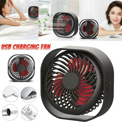 USB Desktop Cooling Fan Portable Small Quiet Personal Cooler 360 Degree Vertical Rotation Air Cooling Fan For Office Study Room