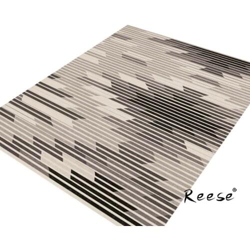 Reese Pink Soft Dense Fluff Area Rug Geometric Stripe Modern Art Living Room Carpets Home Bedroom Bedside Study Decor Anti Slip