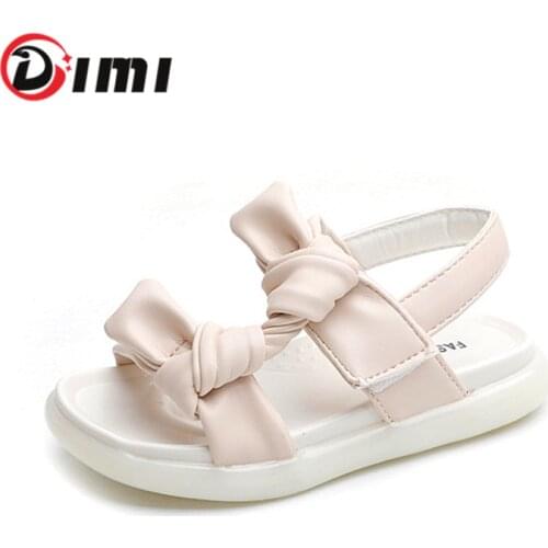 DIMI 2021 New Summer Girls Shoes Children Princess Sandals Breathable Soft Microfiber Leather Baby Toddlers Sandals T2136