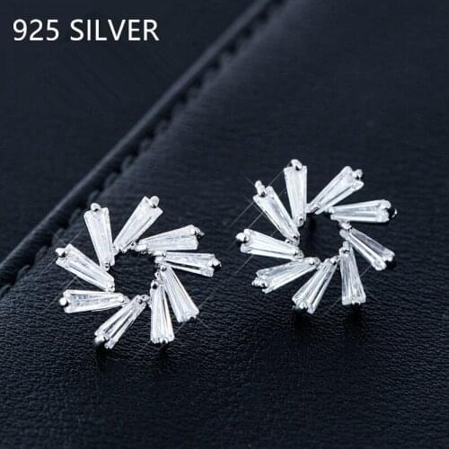 2020 New S925 Zircon Orecchini donna Oorbellen K-Pop Flower Earrings for Femme Brincos Ouro Boucle Ear Earings Jewelry Gifts