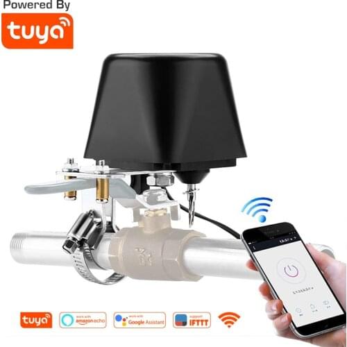 Tuya Wifi Smart Valve Controller For Water Gas Pipeline Auto Shut ON Off Compatible With Alexa Google Assistant Smart Life