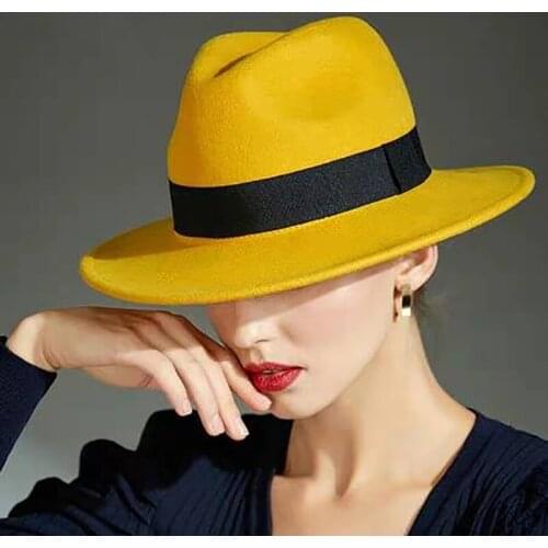 Vintage Hats fedora hats classic winter hat autumn outdoor casual Felt hat men solid color fascinator caps men women hats