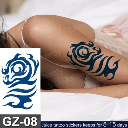 Temporary tatoo for men women tatoo fake long lasting tattoo sticker sleeve arm wrist body art blue juice ink 2020 new sexy