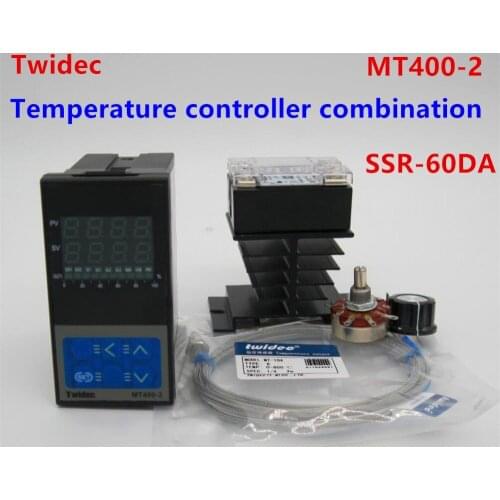 High Quality Digital PID temperature Controller Thermostat MT400-2 48*96*95+SSR-60DA Relay+heat sink+K probe Thermocouple 6MM