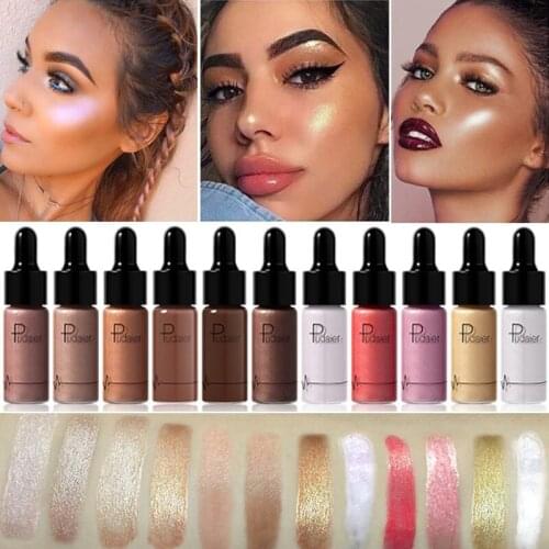 1 Piece Women Sexy Beauty Shimmer Liquid Brighten Highlighter Oil Concealer Makeup Cosmetic Liquid Highlighter Face Make Up